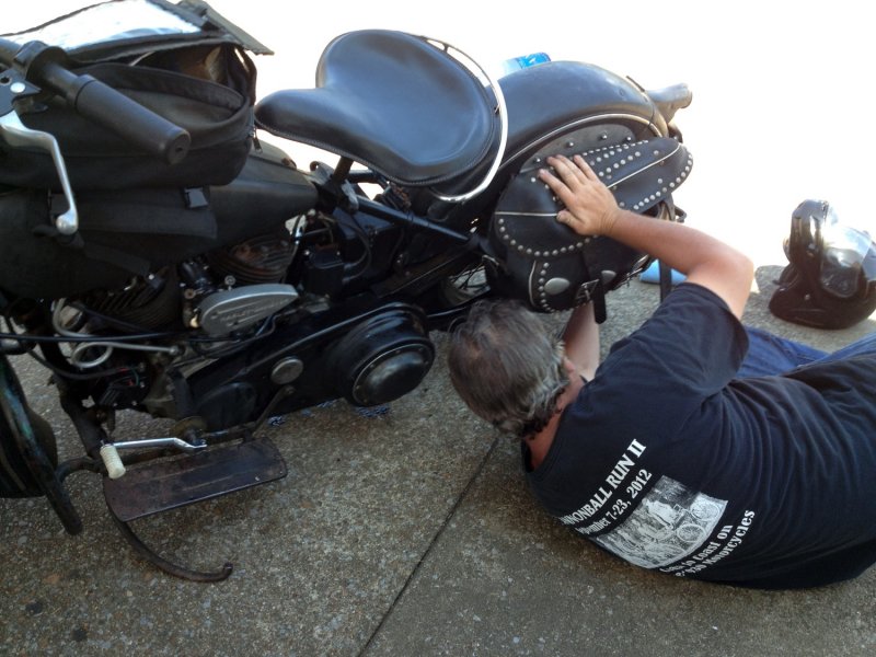 Lonnie makes repairs