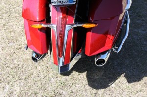 A second chrome rail guards the rear fender from bumps and scratches