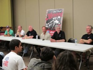 From left: Bubba Shobert, Chris Carr, Rich King, Jay Springsteen, John Kite and Bill Werner participate in the roundtable discussion held in the museum's Grand Ballroom