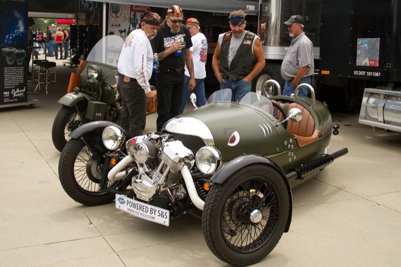 "The Mog" is a three-wheeler from the Morgan Motor Company that's powered by an S&S X-Wedge motor