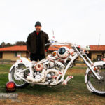 White Mike from Orangevale Choppers took 1st in the Radical Design class with the "Flying Eyeball"