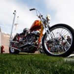 Paul Ponkow's 1950 Panhead took 1st place in Best Old School Scooter