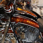 Striking paintwork on this custom bagger in the Pro Class