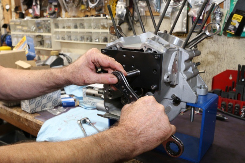 The inner cam bearings were installed using the JIMS Cam Bearing Installation Tool