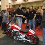 MTI students were busy all weekend discussing their junkyard-donated CB750 with Donnie Smith show attendees