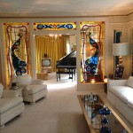 The living room in the Graceland mansion