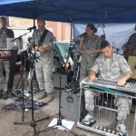 Soldiers perform on Lazelle