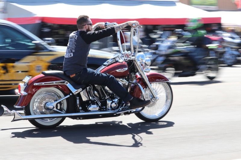 Riders kept Cave Creek Road crowded with lots of chrome and custom cruisers