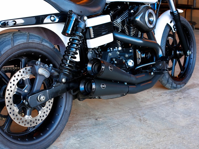 The Grand National exhaust is derived from the company's flat track racing mufflers