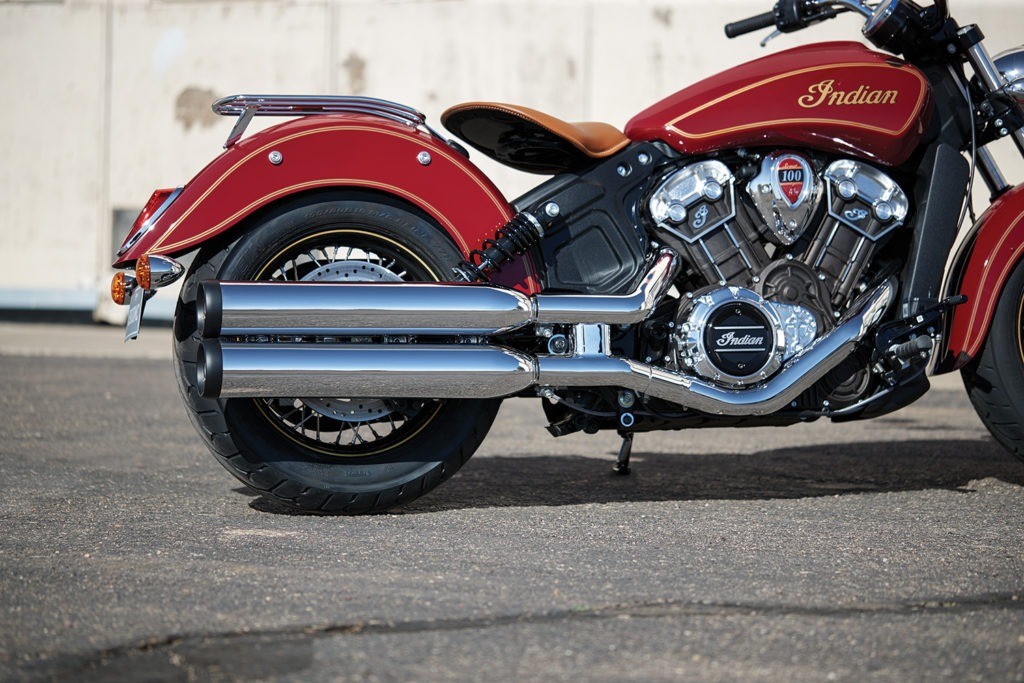 Indian Scout 100 anniversary thunder press
