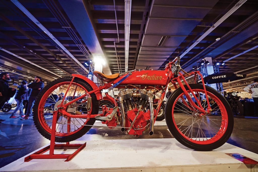 Indian Motorcycle brought along this stunning vintage Indian racer with a handful of other bikes, both new and old. Think those straight pipes get any attention?
