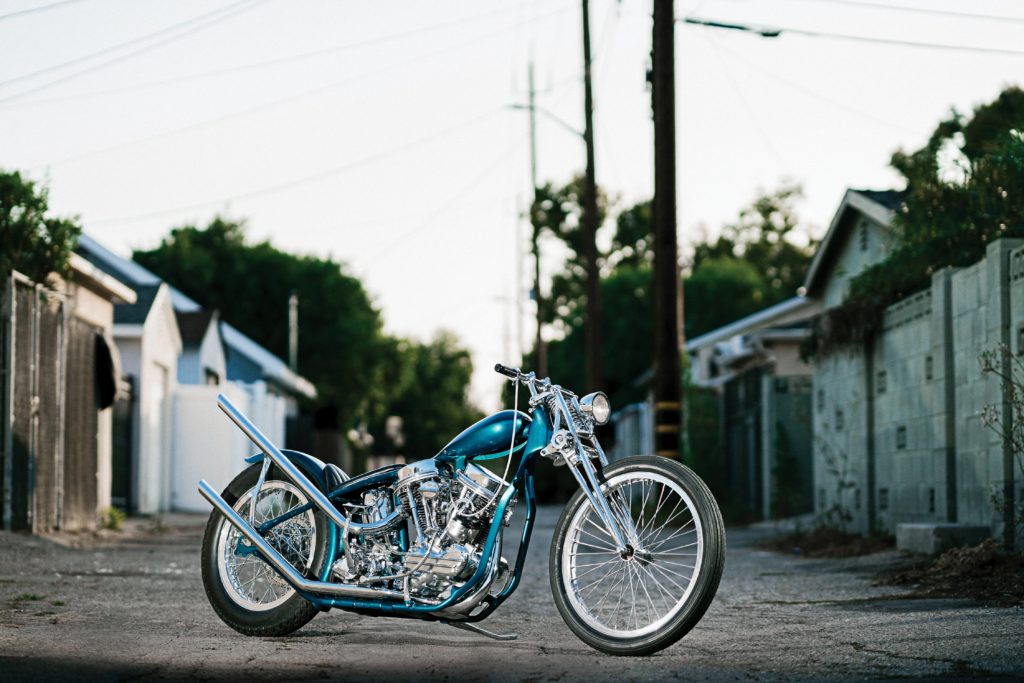 Ben Zales’ beautiful aqua-blue 1963 Panhead stole the show in this year’s The No Show online competition, sponsored by Harley-Davidson in the wake of so many bike-show postponements.