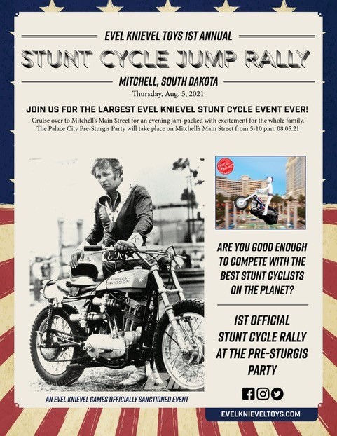 Evel Knievel Stunt Cycle Jump Rally Poster