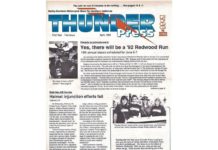 First Issue of Thunder Press: April 1992 Thunder Press April 1992