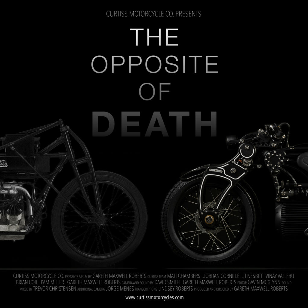 Curtiss Motorcycle opposite of death poster 2