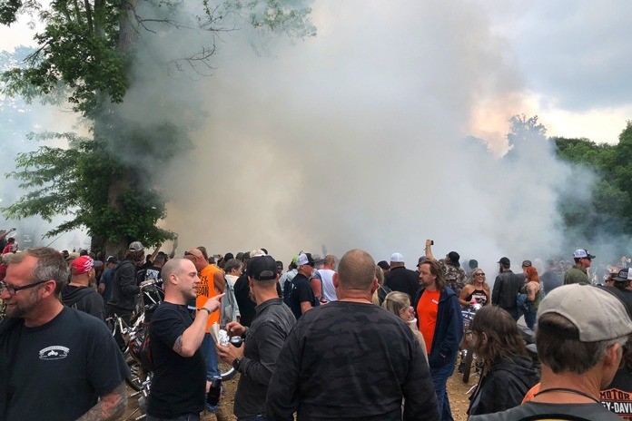 Tennessee Motorcycles and Music Revival Burnout Pit
