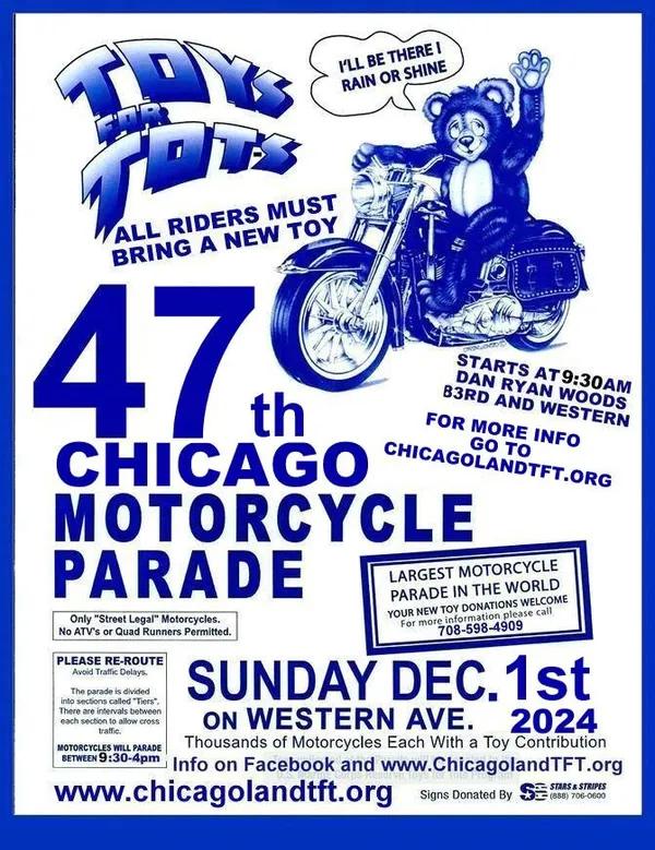 Chicagoland Toys for Tots Motorcycle Parade 2024