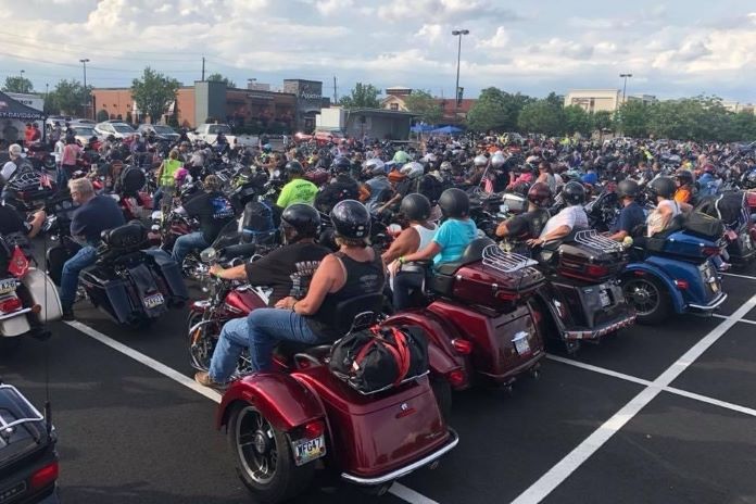 9-11 Ride Staged for departure from Linden