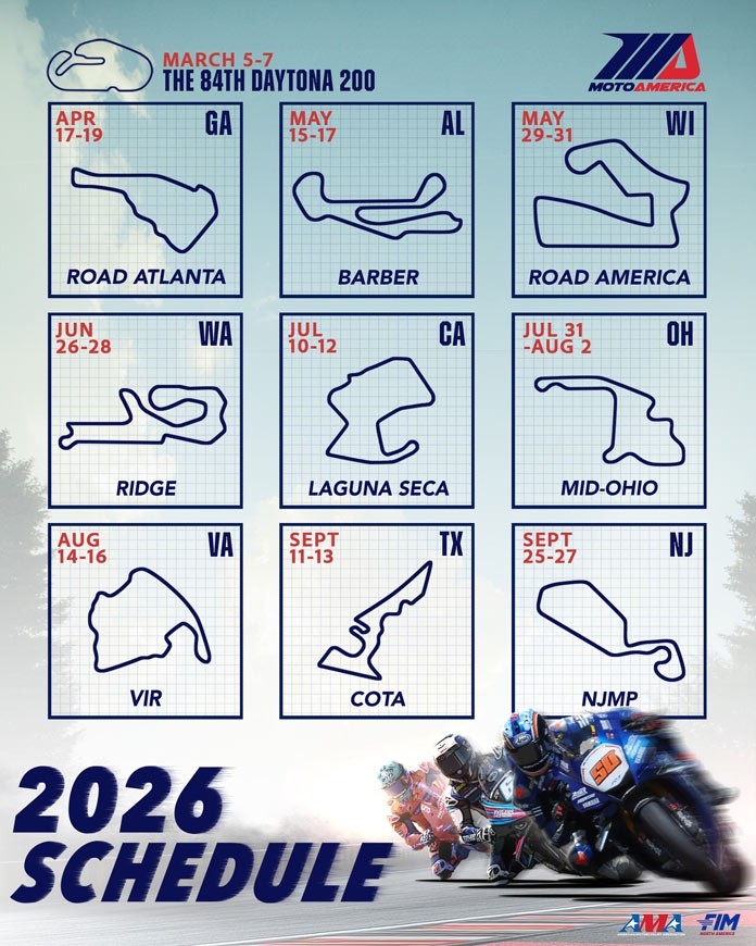2026 KOTB MotoAmerica Schedule